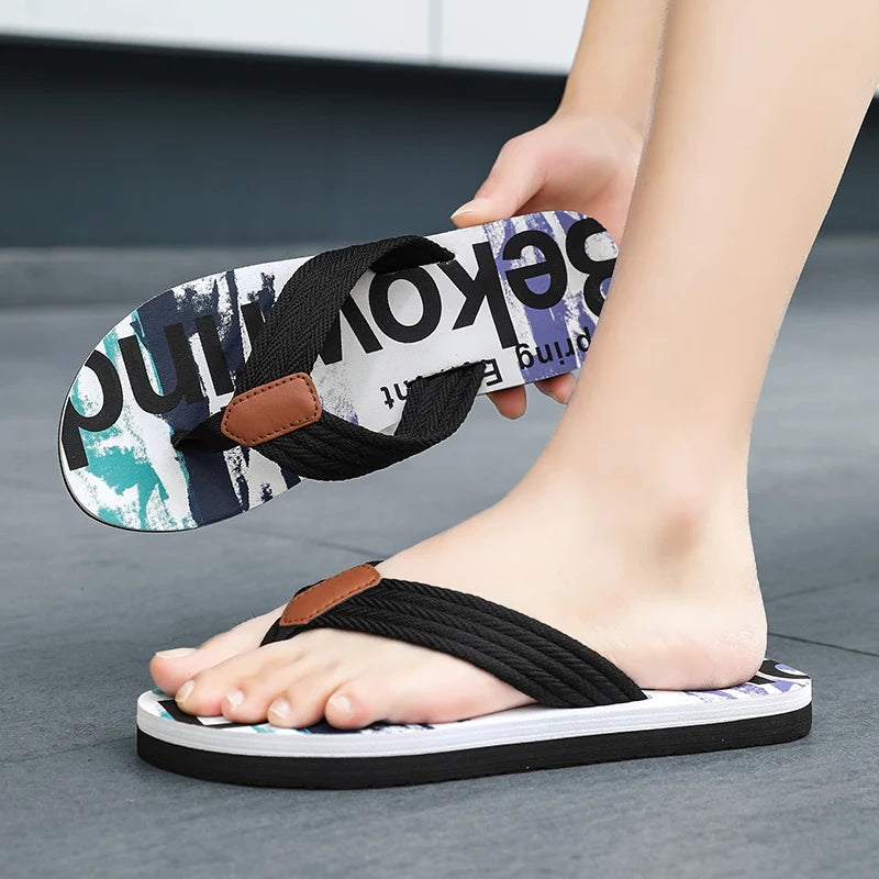 Sommer Herren Flip Flops Atmungsaktive Slides