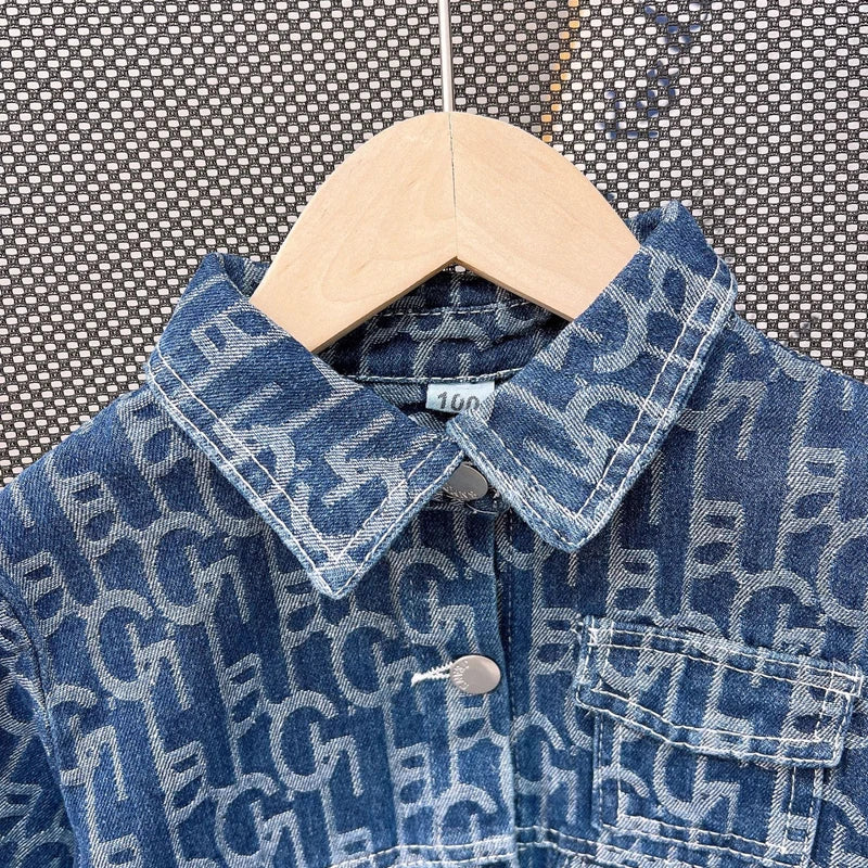 Baby Mädchen Jeansjacke Rock Set