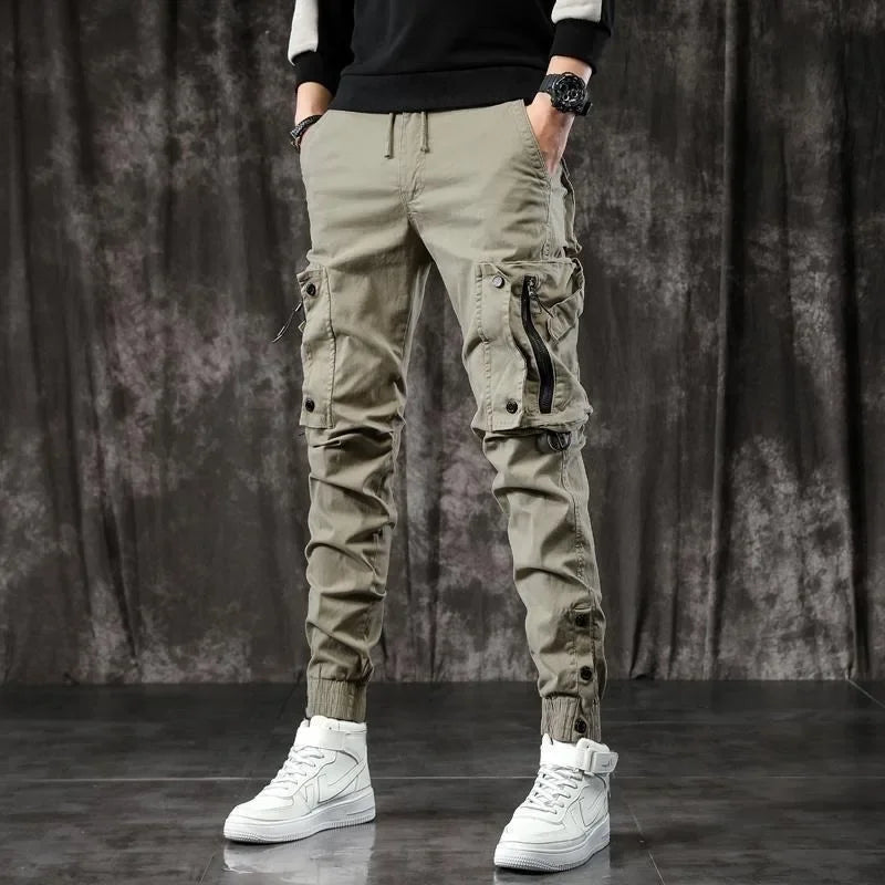 Men’s Slim Fit Cargo Pants – Black