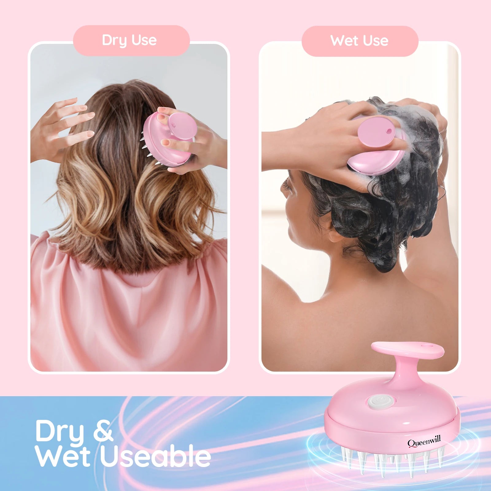 Electric Silicone Waterproof Scalp Massager