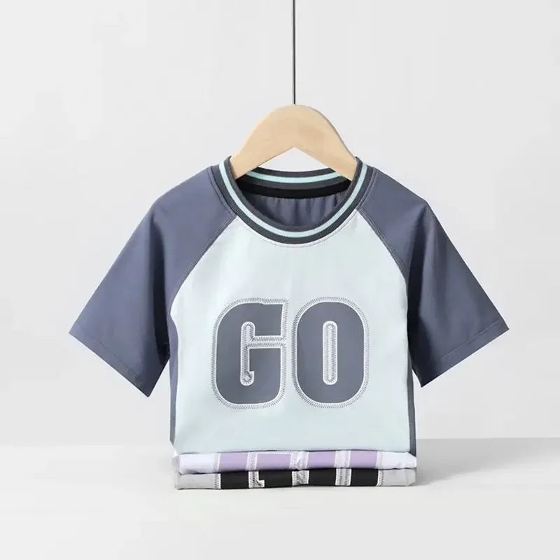 Sport-Trainings-T-Shirt mit Rundhalsausschnitt für Kinder