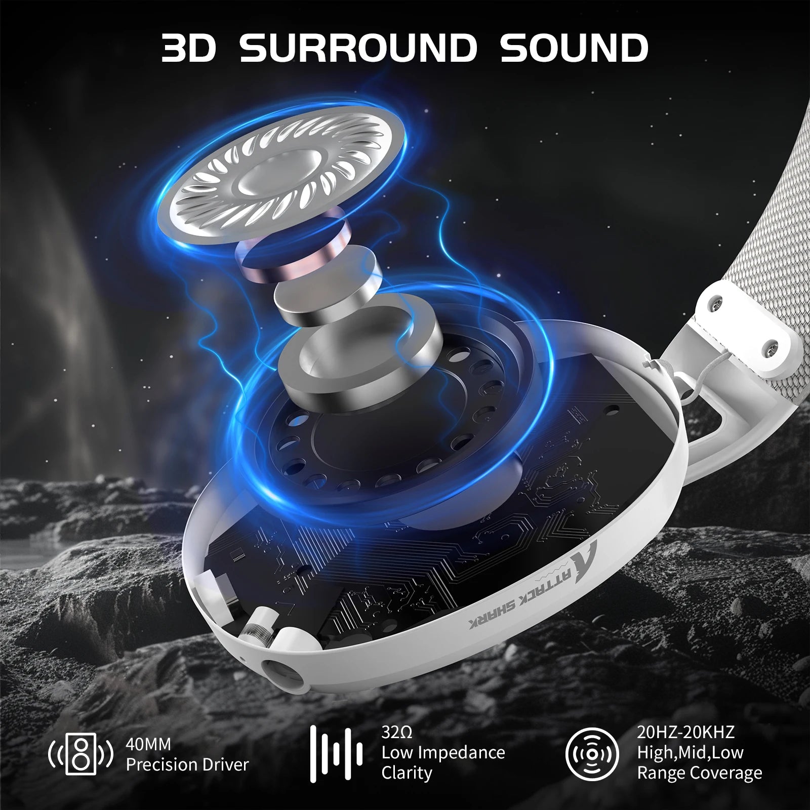 ATTACK SHARK L80 Tri-Mode Headset