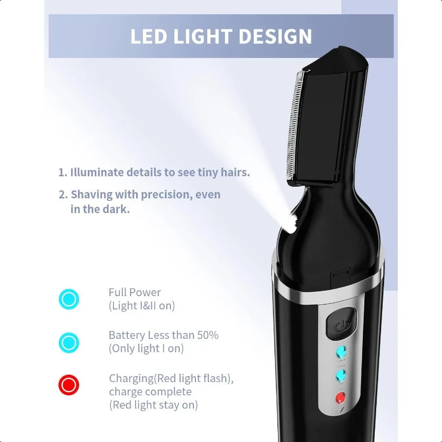 Electric Eyebrow Trimmer with LED Light