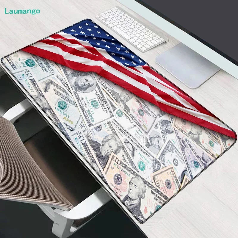 FTVAE Gaming Laptop Dollar Print Desk Mat