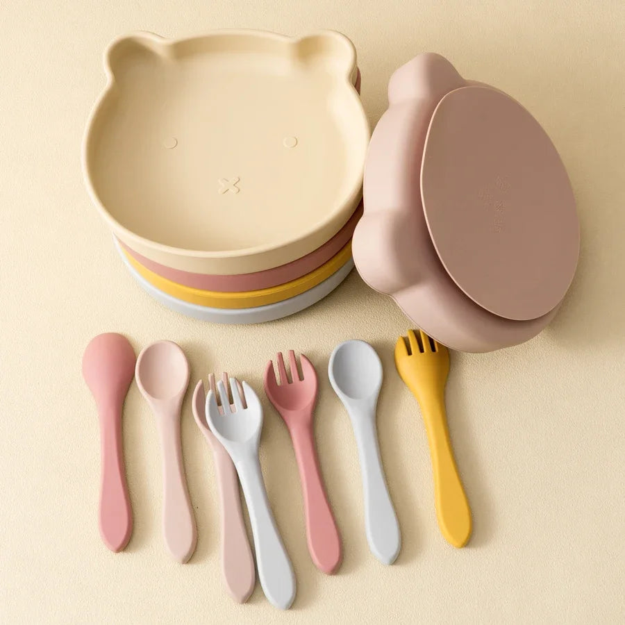 Silicone Baby Feeding Set - BPA Free