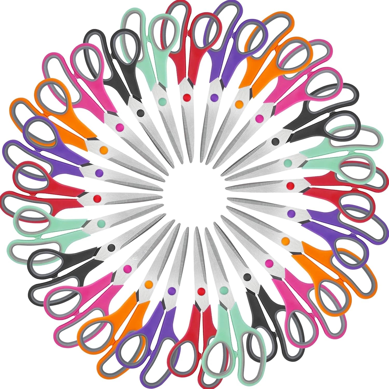 8" All Purpose Comfort-Grip Scissors Set