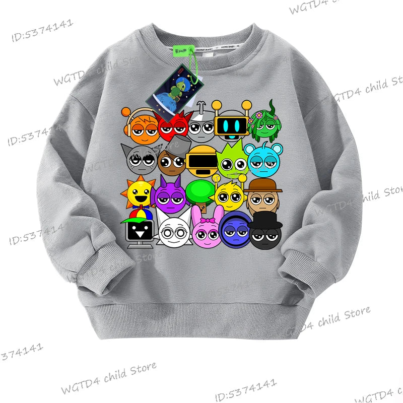 Sprunki Incredibox Kinder-Sweatshirt mit Cartoon-Motiv 