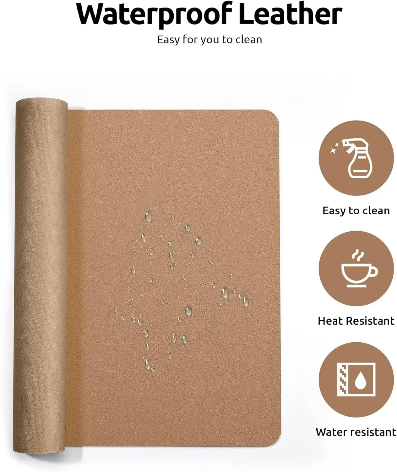 FTVAE Leather Large Desk Mat Protector