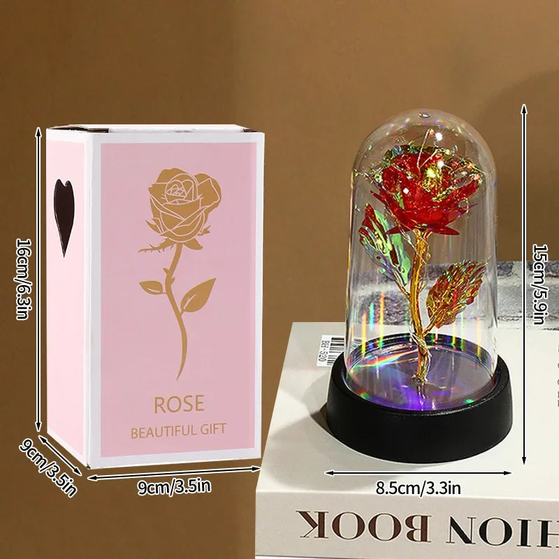 Eternal Rose in Glass with LED Light