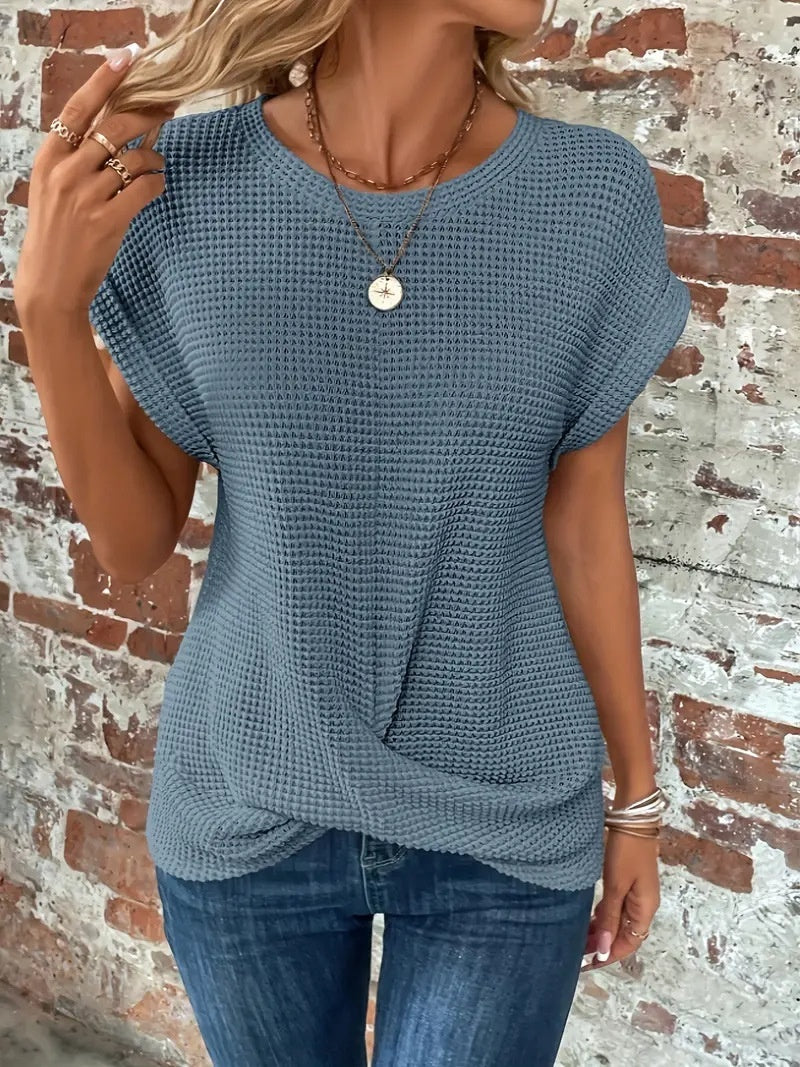 Women’s Waffle Knit Crew Tee
