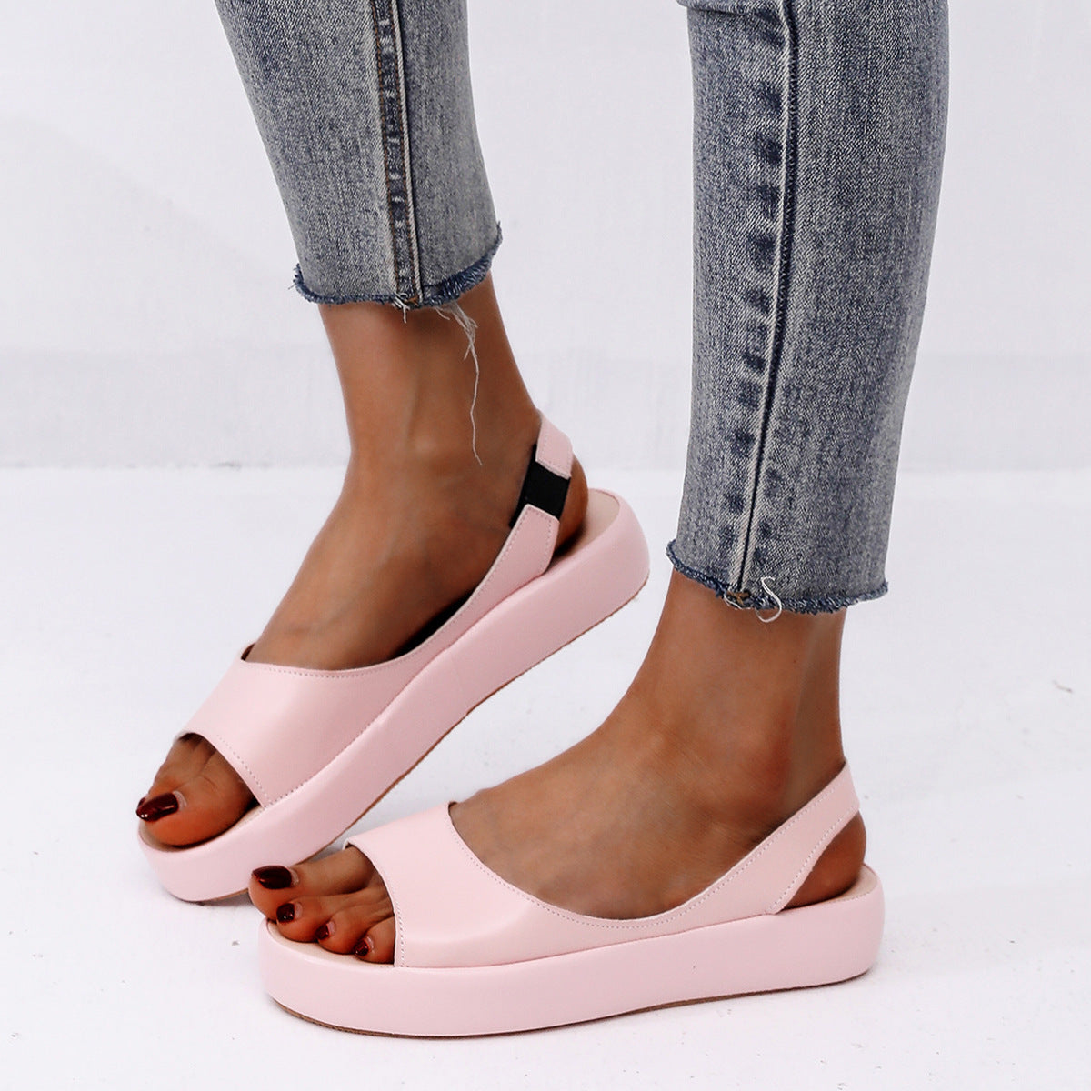 Women’s Fish Mouth Flat Sandals Summer