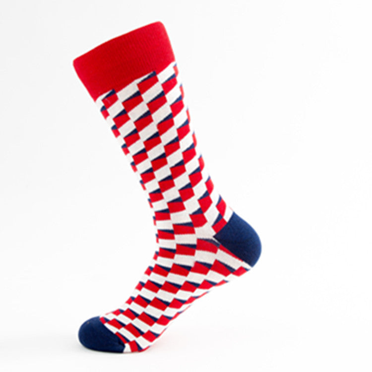Chaussettes mi-mollet décontractées en coton pour hommes