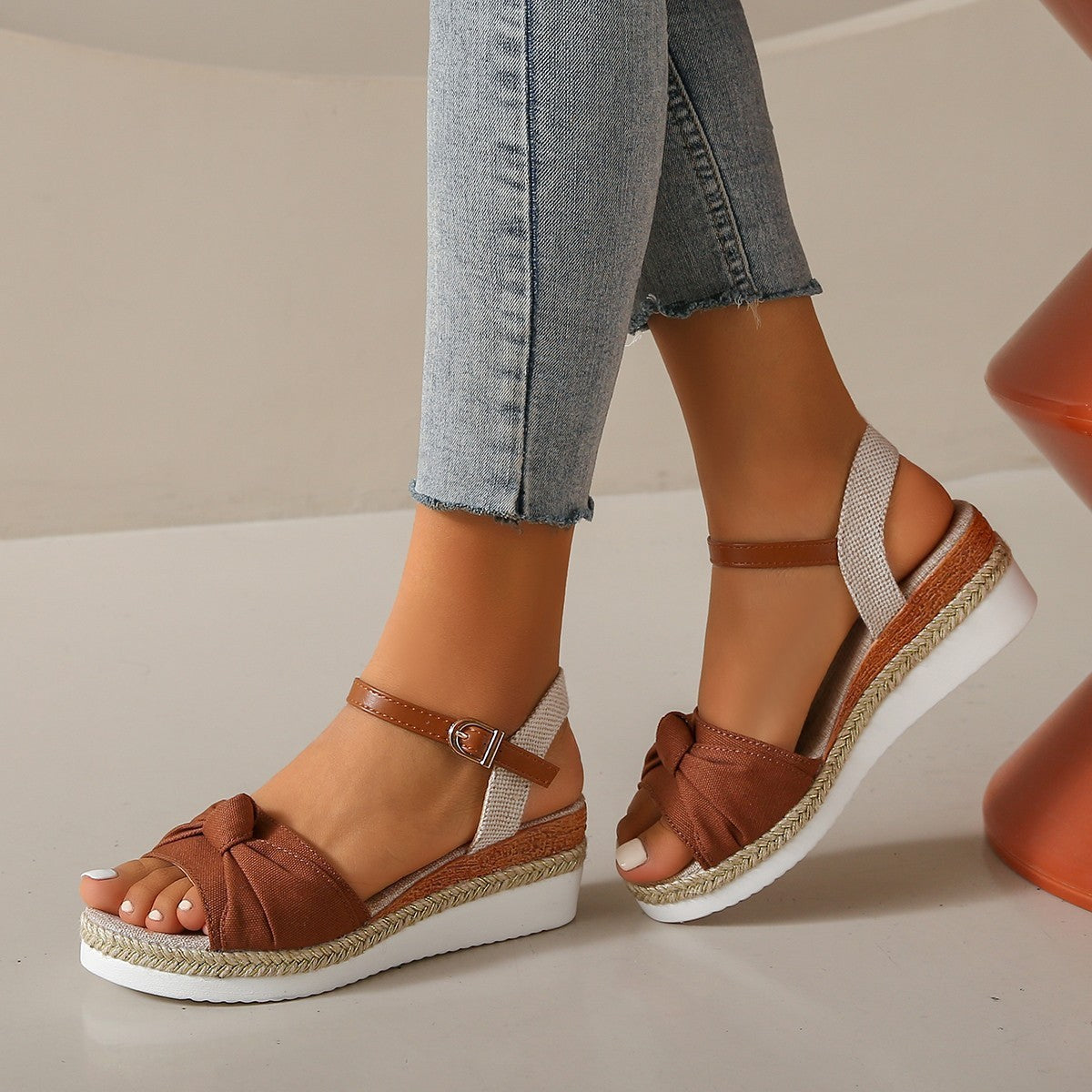 Bowknot Rope Buckle Sandals