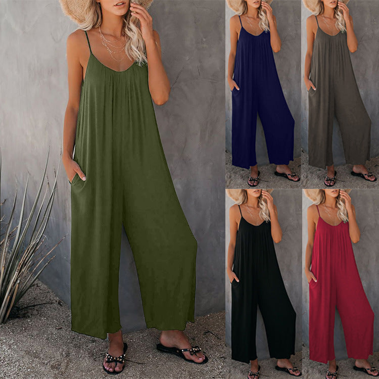 Women’s Loose Sleeveless Jumpsuit