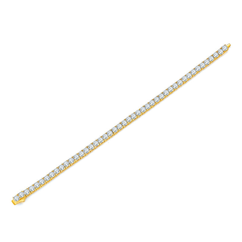 Unique Mosan Diamond Silver Bracelet