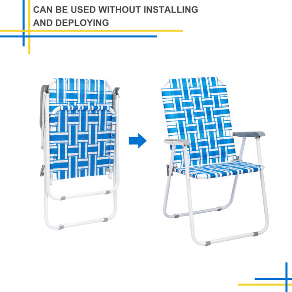 2 Stück gestreifte Strandstühle