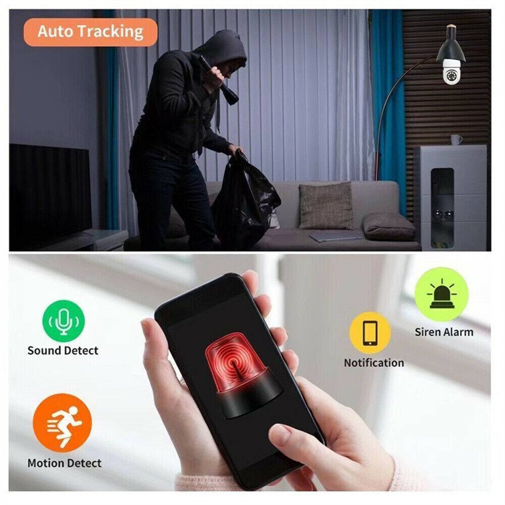 Smart Home E27 Bulb Camera