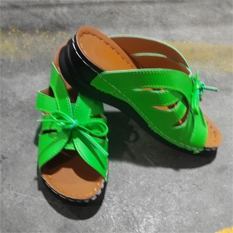 Roman Lace-Up Platform Wedge Sandals