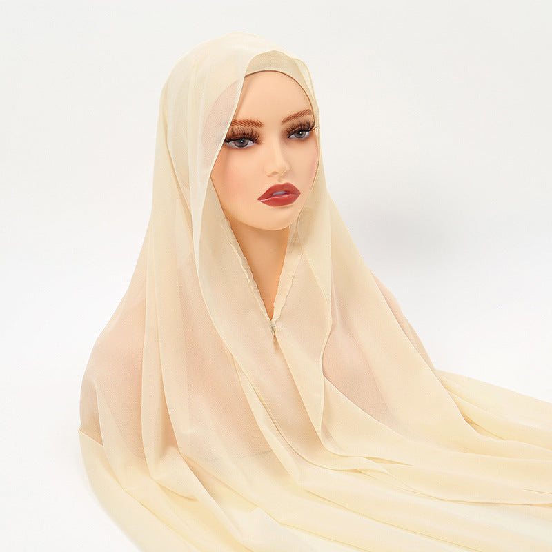 Lazy Chiffon Magnetic Headscarf