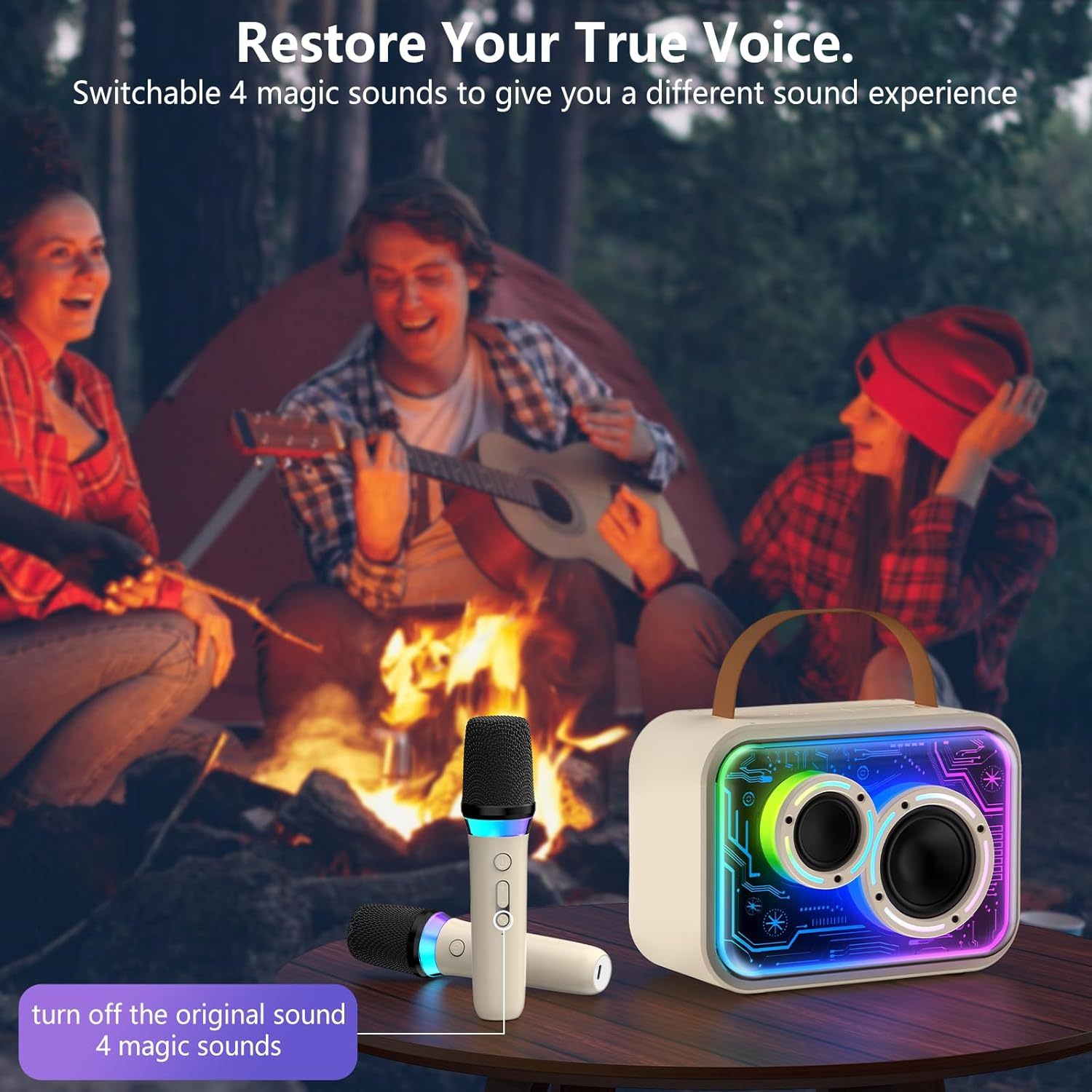 JYX D30 Karaoke mit Bluetooth und Lichtern