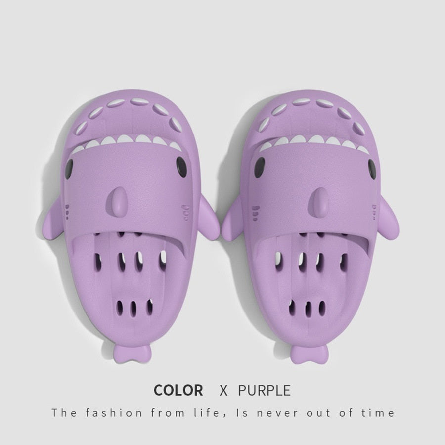 Shark Slippers Women Quick-Dry Slides