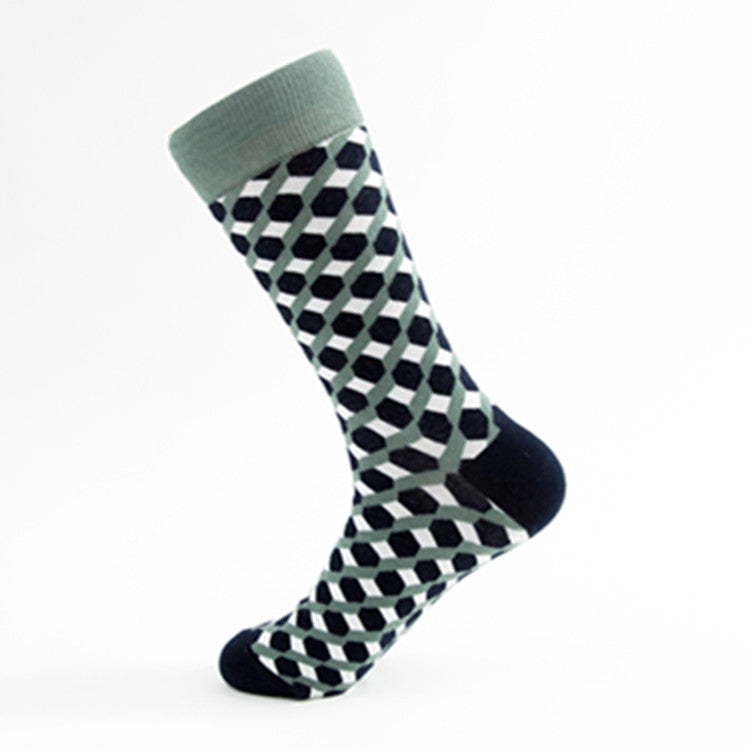 Chaussettes mi-mollet décontractées en coton pour hommes