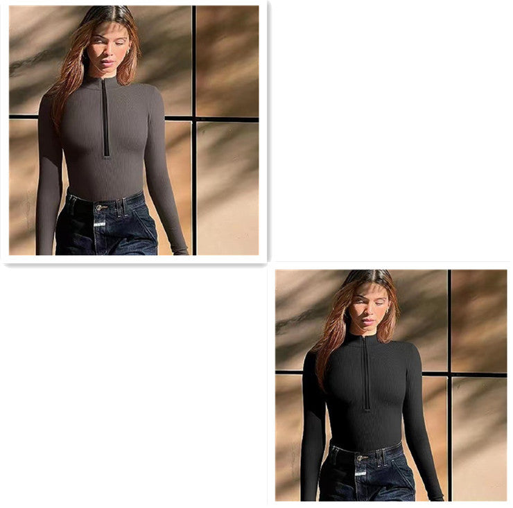 Slim Fit Zipper Jumpsuit Romper