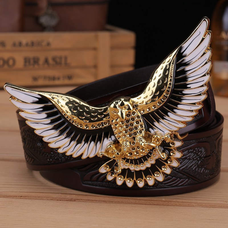 Men’s Eagle Buckle Leather Belt