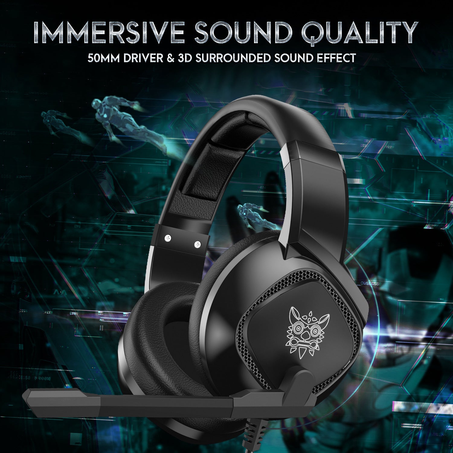 Gaming Headset RGB Over-Ear Noise Cancel