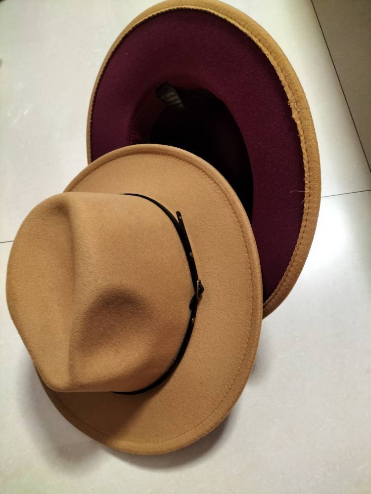 Woolen Fedora Flat Brim Jazz Hat