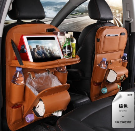 Organiseur de voiture en cuir imperméable