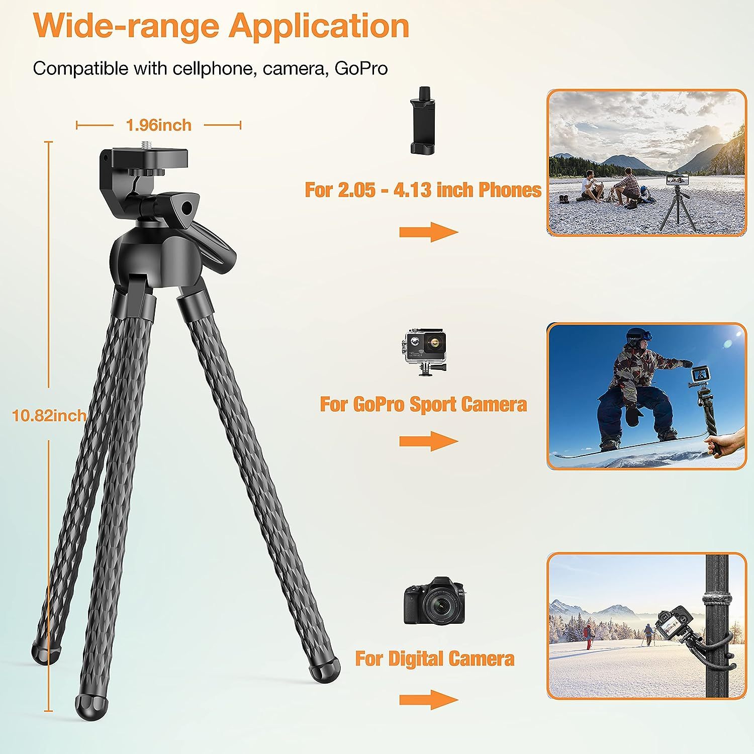 Flexibler Selfie-Stick mit Stativ für Telefone