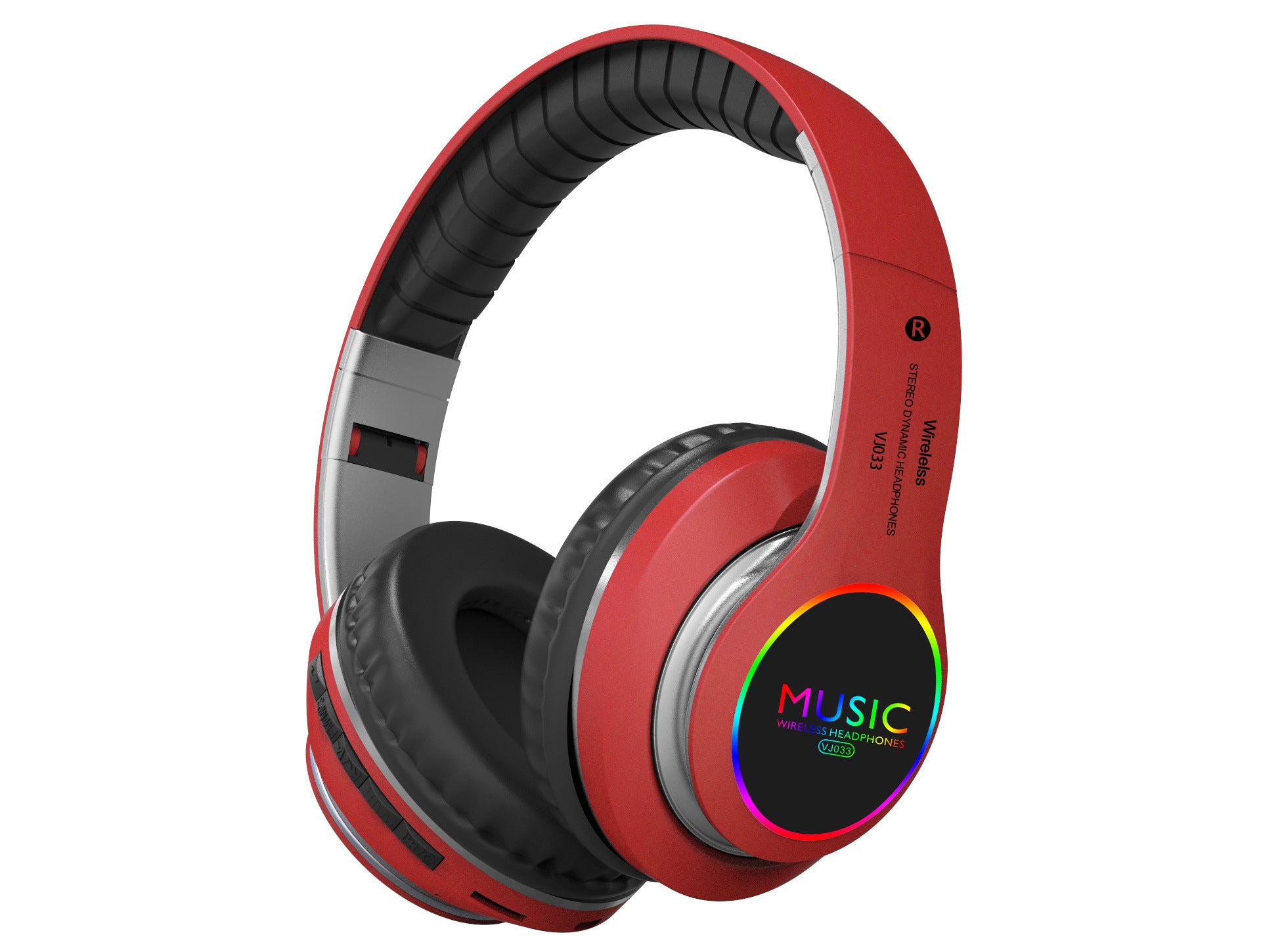 Folding LED Wireless Over-Ear Sports Headphones