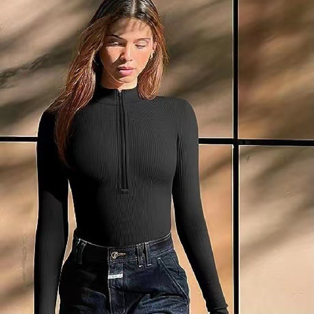 Slim Fit Zipper Jumpsuit Romper
