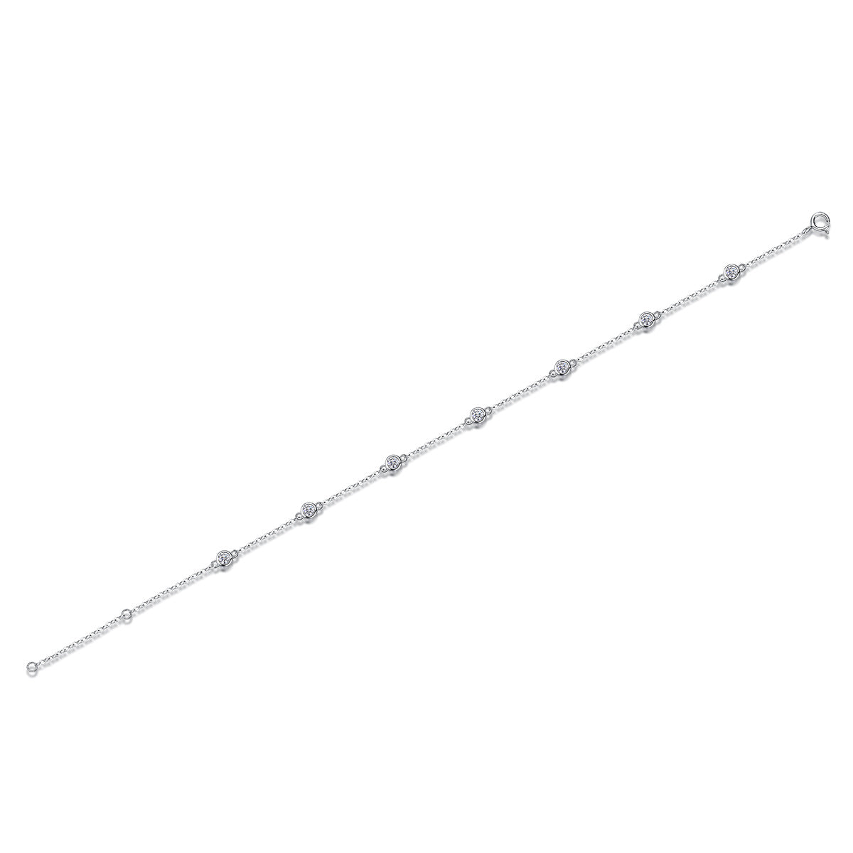 Elegantes Bubble Mossan Diamantarmband