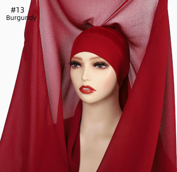 Lazy Chiffon Magnetic Headscarf