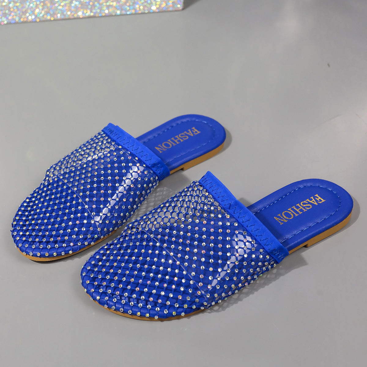 Transparent Rhinestone Hollow Sandals Women