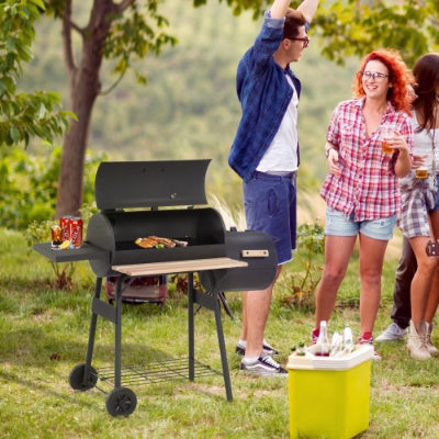 Outsunny 48" Charcoal Grill & Smoker Combo