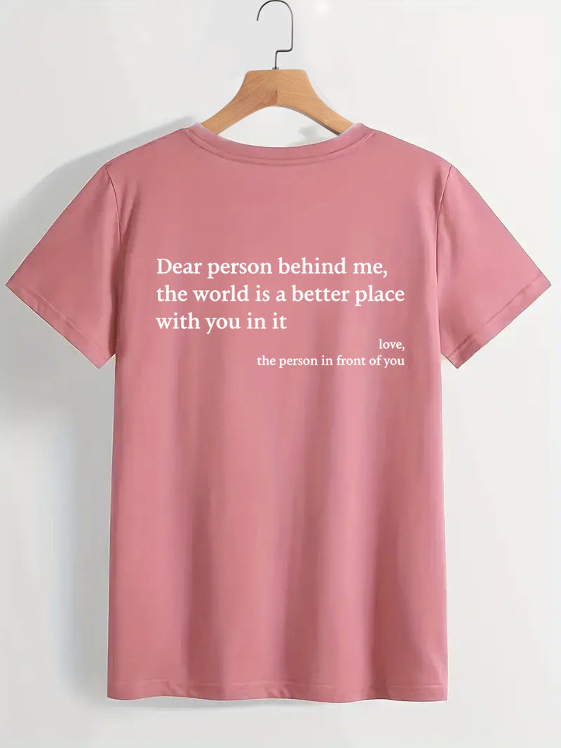 Women’s Letter Print Slogan Tee