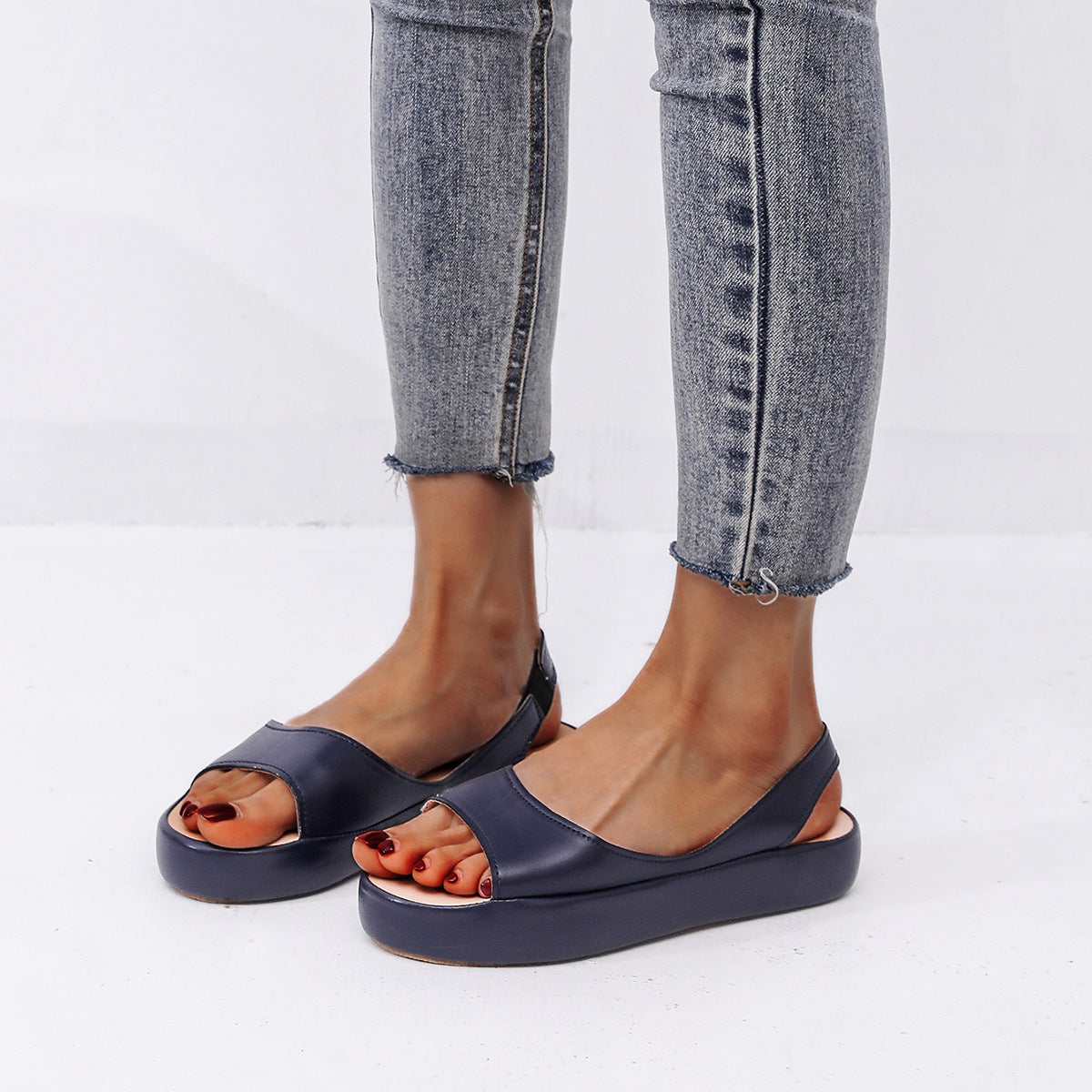Women’s Fish Mouth Flat Sandals Summer