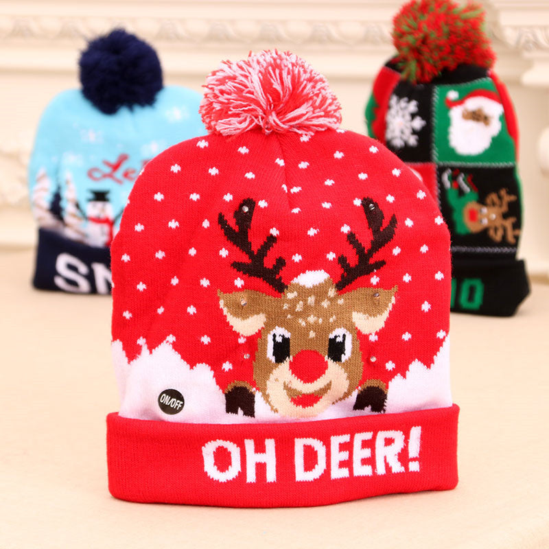 LED Light-Up Christmas Beanie