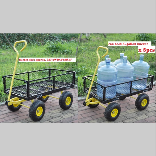 Carriage Steel Garden Cart w/ Swivel Handle