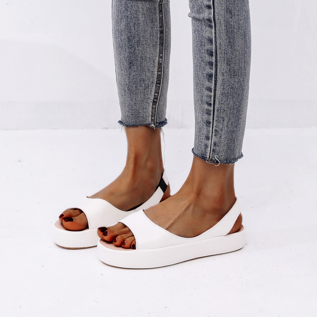 Women’s Fish Mouth Flat Sandals Summer