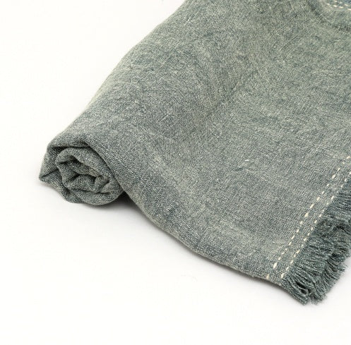 Stonewashed Leinen-Überwurfdecke 52x68