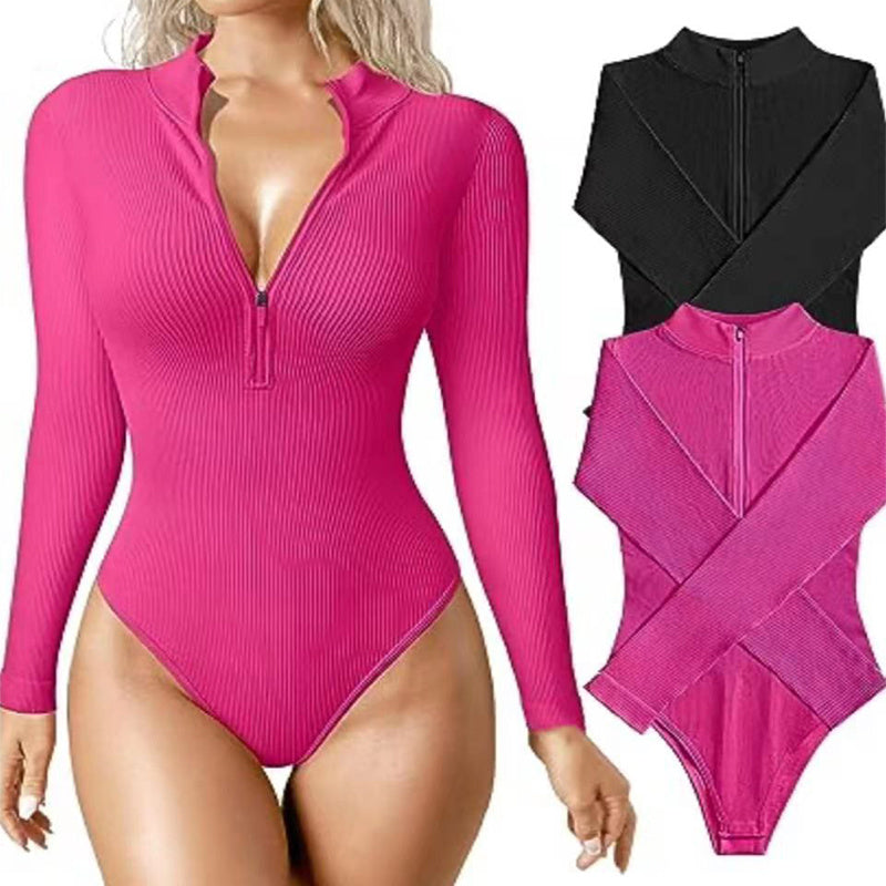 Slim Fit Zipper Jumpsuit Romper