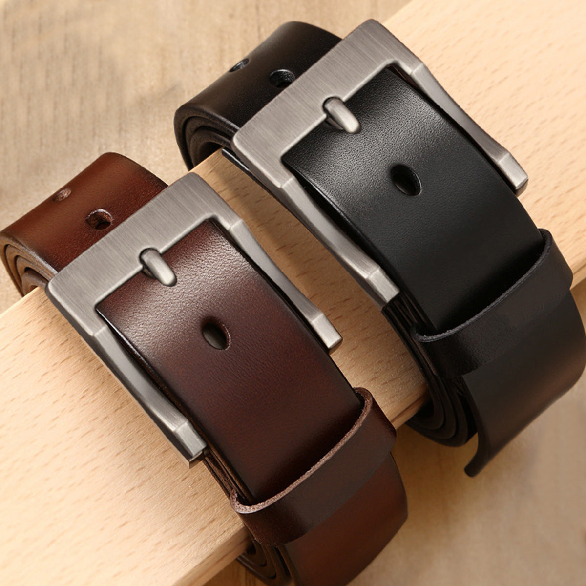 Ceinture décontractée à boucle ardillon pour homme