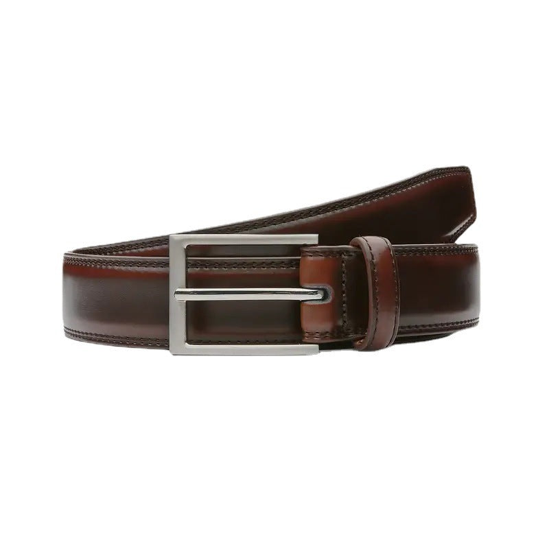 Men’s Real Cowhide Pin Buckle Belt