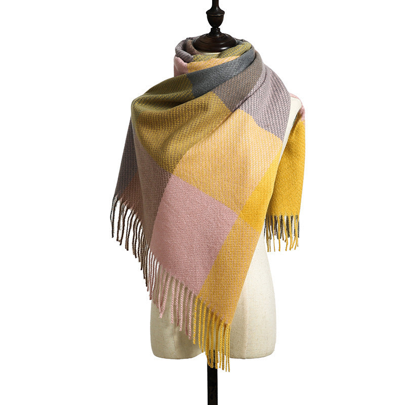 Thick Cashmere Tassel Winter Scarf