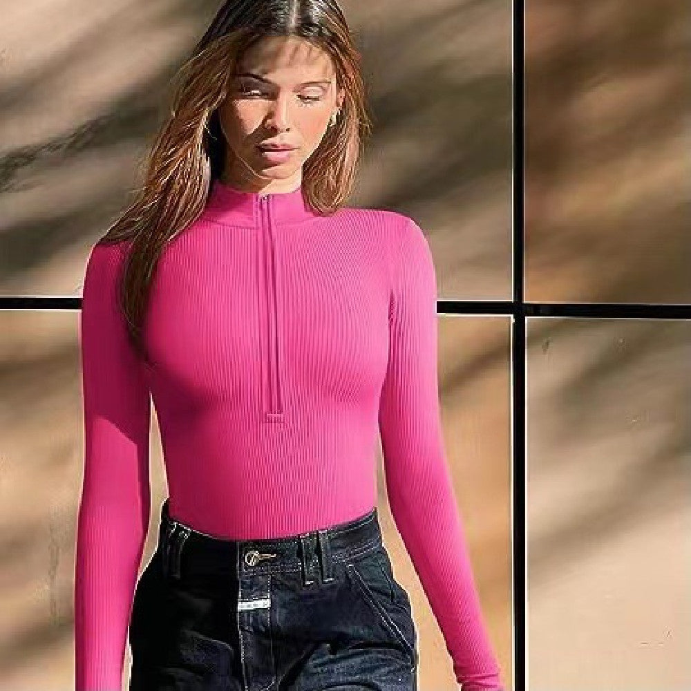 Slim Fit Zipper Jumpsuit Romper