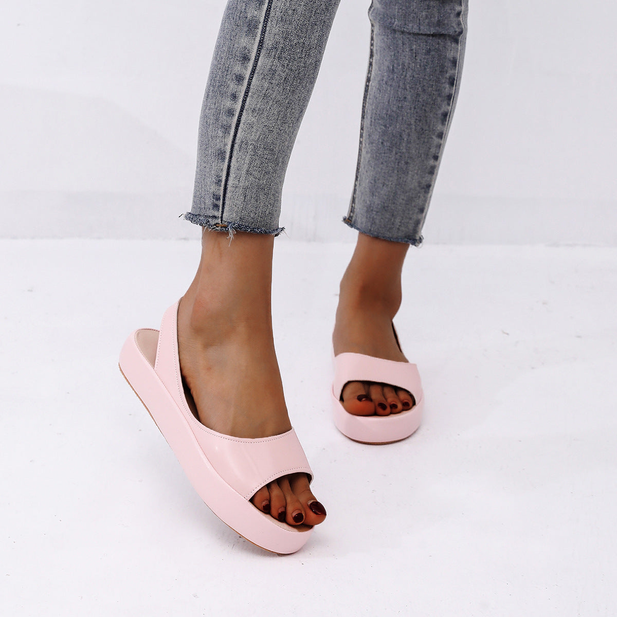 Women’s Fish Mouth Flat Sandals Summer